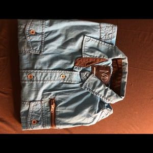 Blue button shirt